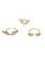 Fashion Angel Wing Ring Bronze Zirconium Wing Open Ring