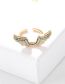 Fashion Angel Wings Ring Bronze Zirconium Wing Open Ring