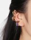 Fashion Four-color Middle Love Ear Clip Metal Drop Oil Color Love Ear Cuff Set