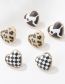 Fashion Leopard Print Heart Earrings Resin Leopard Heart Stud Earrings