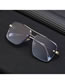 Fashion 4 Guns Blue Grey Pc Double Bridge Large Frame Sunglasses