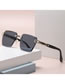 Fashion All Grey Pc Rimless Sliced ??sunglasses
