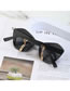 Fashion 3 Upper Black And Lower Sand Transparent Anti-blue Light Pc Cat Eye Large Frame Sunglasses
