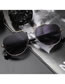 Fashion -1 Gold Double Grey Metal Large-frame Toad Sunglasses