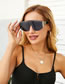 Fashion Black Pc One Piece Large Frame Sunglasses
