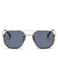 Fashion -1 Black Double Gray Double-bridge Cut-edge Sunglasses