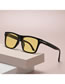 Fashion 8 Bright Black And Gray Tea Pc Square Large Frame Sunglasses