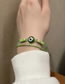 Fashion Green-2 Acrylic Geometric Crystal Beaded Bracelet