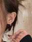Fashion Silver Metal Zirconium Round Earrings