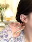 Fashion Silver Metal Diamond Butterfly Earrings