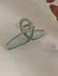 Fashion Green Acrylic Drip Oil Cross Grip Clip