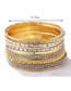 Fashion Gold Metal Rhinestone Multilayer Bracelet Set
