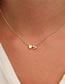 Fashion Gold Y Titanium Steel Geometric Heart Letter Necklace