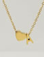 Fashion Gold Y Titanium Steel Geometric Heart Letter Necklace