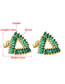 Fashion Triangle Copper Gold Plated Zirconium Triangle Stud Earrings