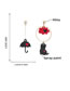 Fashion Umbrella Alloy Drop Umbrella Black Cat Asymmetric Stud Earrings