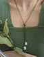 Fashion Green Crystal Beaded Lily Of The Valley Double Layer Necklace