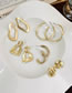 Fashion E Spiral Twist Alloy Geometric Spiral Twist C-shaped Earrings