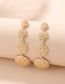 Fashion Gold Color Alloy Irregular Round Earrings