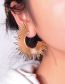 Fashion C Shape Match Earrings Alloy Irregular Semicircle C-shaped Serrated Earrings