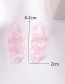 Fashion Pink Speckled Chain Stud Earrings