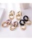 Fashion Black Acrylic Geometric Chain Stud Earrings