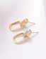 Fashion Gold Color Alloy Chain Link Stud Earrings