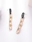 Fashion White Acrylic Geometric Chain Tassel Drop Earrings