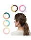 Fashion Jelly Light Blue Light Pink Plastic Color Matching Telephone Wire Hair Ring