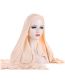 Fashion Beige Pleated Crossover Scarf Toe Cap