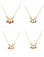 Fashion Color Brass And Zirconium Beads And Diamonds Heart Necklace