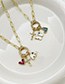 Fashion Butterfly Bronze Zirconium Heart Cross Animal Necklace