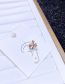 Fashion Rose Gold Brass Inlaid Zirconium Starfish Fishtail Ear Clip