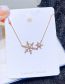 Fashion Silver Brass-inlaid Snowflake Zirconium Necklace
