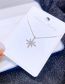 Fashion Silver Gold-plated Copper Zirconium Star Necklace