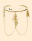 Fashion Silver Metal Leaf Tassel Bracelet