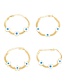 Fashion Gold-4 Copper Drop Oil Star Eye Snake Bone Chain Bracelet