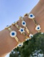 Fashion Gold-3 Copper Drop Oil Love Eye Snake Bone Chain Bracelet