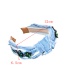 Fashion Color Fabric Alloy Diamond Knotted Hair Hoop (6.5cm)
