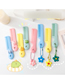Fashion Little Blue Flowers Plastic Cartoon Round Tooth Comb