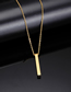Fashion Rose Gold Male Crown Titanium Alphabet Long Necklace