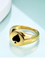 Fashion Rose Gold Titanium Geometric Spade Ring