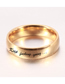 Fashion Rose Gold Titanium Laser Letter Ring
