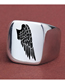 Fashion Blue Stainless Steel Wing Ring