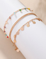 Fashion Colorful Beads Alloy Colorful Beads Star Chain Anklet