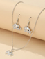 Fashion Gold Alloy Diamond Eye Earrings Necklace Set