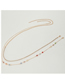 Fashion Gold Alloy Diamond Claw Chain Geometric Waist Chain