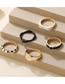 Fashion Gold Alloy Geometric Drip Ring Set