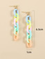 Fashion Color Resin Color Chain Drop Earrings