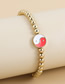 Fashion Watermelon Red Resin Gold Beaded Beaded Oil Tai Chi Bracelet